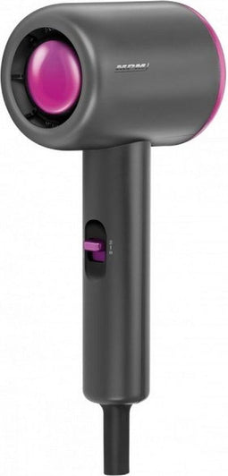 MPM - Compacte Haardroger / Föhn met Luchtstroom en Temparatuurregeling - 1000W - Grafiet / Roze