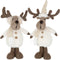 J-Line figuur Rendier Sjaal - textiel - beige/bruin - small - 2 stuks