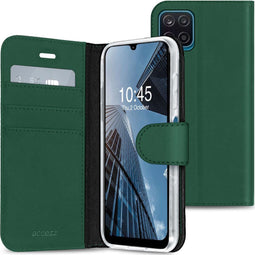 Accezz Samsung Galaxy A12 - Wallet Softcase Bookcase - 3 pashouders - Groen