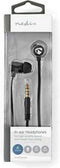 Nedis HPWD5020 - In-ear Hoofdtelefoon - 10 mm drivers met microfoon - Zilver Zwart