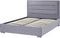 ROUEN - Bed met opbergruimte - Donkergrijs - 160 x 200 cm - Fluweel