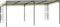 Wandprieel 3x6 m stof crèmekleurig
