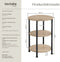 tectake® Colchester - Ronde Bijzettafel - 3 Niveaus - Ø 40 x 61 cm - Licht Sonoma Eiken