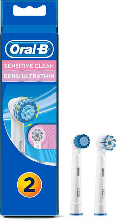 Oral-B 1x Sensitive Clean & 1x Sensi Ultrathin Opzetborstels - 2 Stuks - Oral-B 1x Sensitive Clean & 1x Sensi Ultrathin Opzetborstels - 2 Stuks