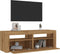 vidaXL - Tv-meubel - met - LED - 120x35x40 - cm - bewerkt - hout - artisanaal - eiken