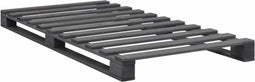 vidaXL - Bedframe - pallet - massief - grenenhout - grijs - 90x200 - cm