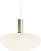 Nordlux Alton - Hanglamp E27 - Opaal glas met zwart en messing - Wit
