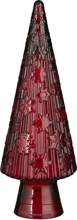 Mica Decorations Decoratief Object Boom - 15x15x43 cm - Glas - Rood