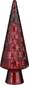 Mica Decorations Decoratief Object Boom - 15x15x43 cm - Glas - Rood