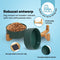 Jake & Jacky Voerbak Hond en Kat Keramiek - Dubbele Eetbak met Standaard - 2x 800 mL - Groen (2 stuks)