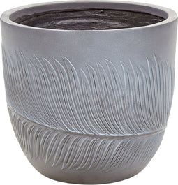 FTERO - Bloempot - Grijs - 35 x 35 x 33 cm - Kleivezel