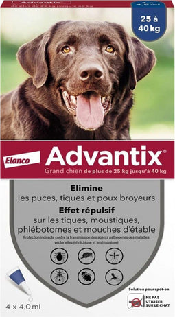 ADVANTIX 4 antiparasitaire pipetten - Voor grote honden van meer dan 25 kg