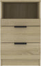 vidaXL - Nachtkastje - bewerkt - hout - sonoma - eikenkleurig