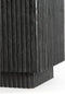 Gatura zuil 30x30x60 cm - hout mat zwart/glas smoke