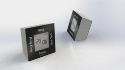 NeXtime Turn4Time - Tafelklok - Zwaartekracht tijdzones - Zwart/Zilver