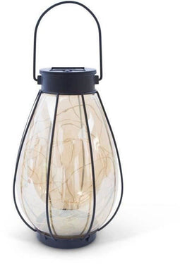 Lantaarn op zonne-energie - GARDEN ID Java - Ø14 H23 cm - Verlichting 6-8 uur - Oplaadbare AAA-batterij.