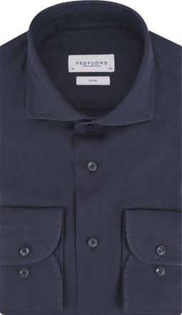 Profuomo Travel - Overhemd - Stretch - Blauw