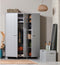 WOOOD Dennis 3-Deurs Kast - Grenen - Betongrijs - 202x158x55