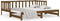 vidaXL - Slaapbank - uitschuifbaar - grenenhout - honingbruin - 2x(90x190) - cm