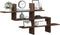 vidaXL - Wandschap - 124,5x18x60,5 - cm - bewerkt - hout - bruin - eikenkleurig