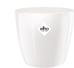 Elho Brussels Diamond Rond 22 - Bloempot voor Binnen - Ø 22.4 x H 20.1 cm - Wit