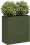 vidaXL - Plantenbak - 40x40x80 - cm - koudgewalst - staal - olijfgroen