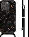 imoshion Hoesje Geschikt voor iPhone 15 Pro Hoesje Met Koord - imoshion Siliconen design hoesje met koord - Zwart / Sky Black