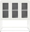 vidaXL - Dressoir - 100,5x39x107 - cm - koudgewalst - staal - wit