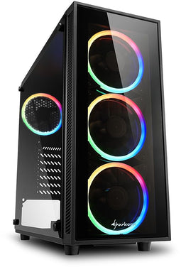 Sharkoon TG4 - ATX Midi-Tower - RGB leds - Zwart