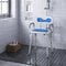 Eugad Douchestoel - Max. 130 kg - In hoogte verstelbaar - 47 x 39 x 84 cm - Blauw / Wit