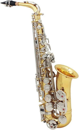 Saxofoon Alt-saxofoon - Messing in Es - Gegraveerde schelpknop - Glanzend afgewerkt