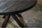 Meubelplaats Ronde Zwarte Mango Eettafel Black Spider 120 cm - Industrieel Design - Massief zwart Mangohout