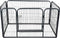 GARDENGEAR Puppyren 70 cm hoog – 125×80 cm – 4-delig met deur