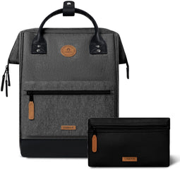 CABAIA Adventurer Melanged Backpack M - Vrije tijd rugzak met laptopvak 18L - Luxembourg donkergrijs