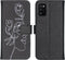 iMoshion Hoesje Geschikt voor Samsung Galaxy A41 Hoesje Met Pasjeshouder - iMoshion Design Softcase Bookcase - Wit / Zwart / Woman Flower Black