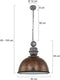 Steinhauer Bikkel XXL 7834B - Hanglamp - Ø52 cm hoogte verstelbaar - Bruin/metaal