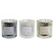 Kaars DKD Home Decor Wit Gouden Zilverkleurig 8,8 x 8,8 x 9 cm (3 Stuks)