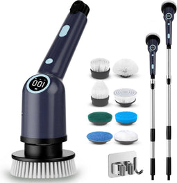 Samako NanoPro - Elektrische Schoonmaakborstel - 9 opzetstukken - IPX6 waterdicht - Verstelbare steel