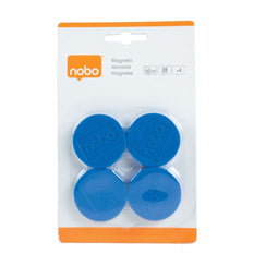 Nobo - Magneet nobo 38mm blauw 4 stuks