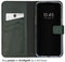 Selencia iPhone 15 - Echt Lederen Bookcase - 3 Pashouders - Groen