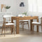 vidaXL - Eettafel - 120x60x76 - cm - bewerkt - hout - artisanaal - eikenkleur