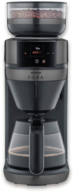 Severin KA 4854 - Filterkoffiezetapparaat - Ingebouwde molen Verstelbare koffie sterkte - Zwart Roestvrijstaal