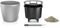 LECHUZA CLASSICO PREMIUM LS 35 - Plantenbak - met uitneembare binnenbak en bewateringssysteem - zilver metallic