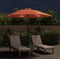 vidaXL - Parasol - met - LED-verlichting - en - stalen - paal - 300 - cm - terracotta