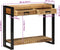 vidaXL - Console - Tafel - 90x33x75 - cm - Massief - Ruig - Mango - Hout