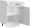vidaXL - Keuken - onderkast - Lucca - bewerkt - hout - hoogglans - wit