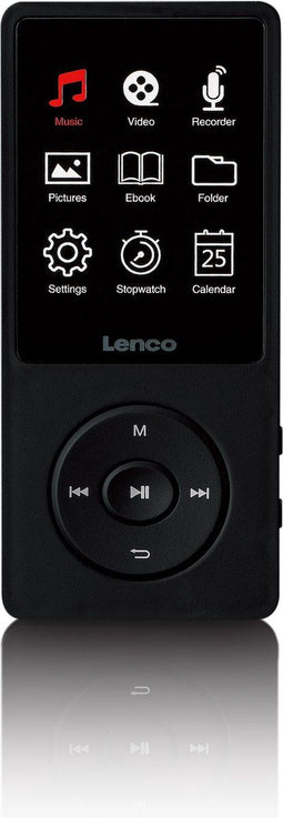 Lenco Xemio-669BK - MP3/MP4 speler met LCD scherm en 8GB intern geheugen - Zwart