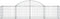 vidaXL - Schanskorven - 7 - st - gewelfd - 200x50x40/60 - cm - gegalvaniseerd - ijzer