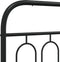 vidaXL - Hoofdbord - 140 - cm - metaal - zwart