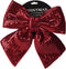Strik pailletten 25 cm bordeaux kerstversiering